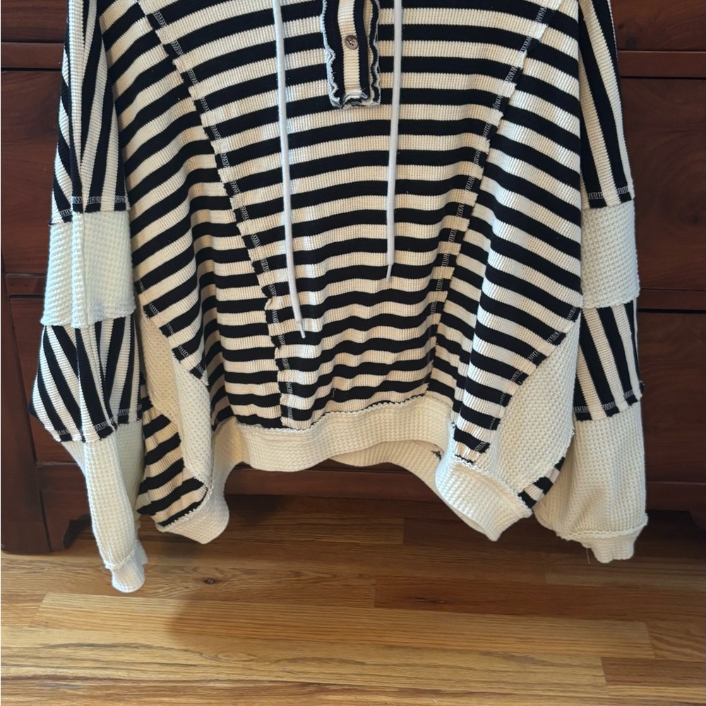 BiBi Black and White Striped Women's Sweater